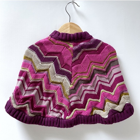 Missoni for Target Girls Chevron Knit Cape Sweater Purple Pink Size XL 4T–5T - Picture 2 of 6